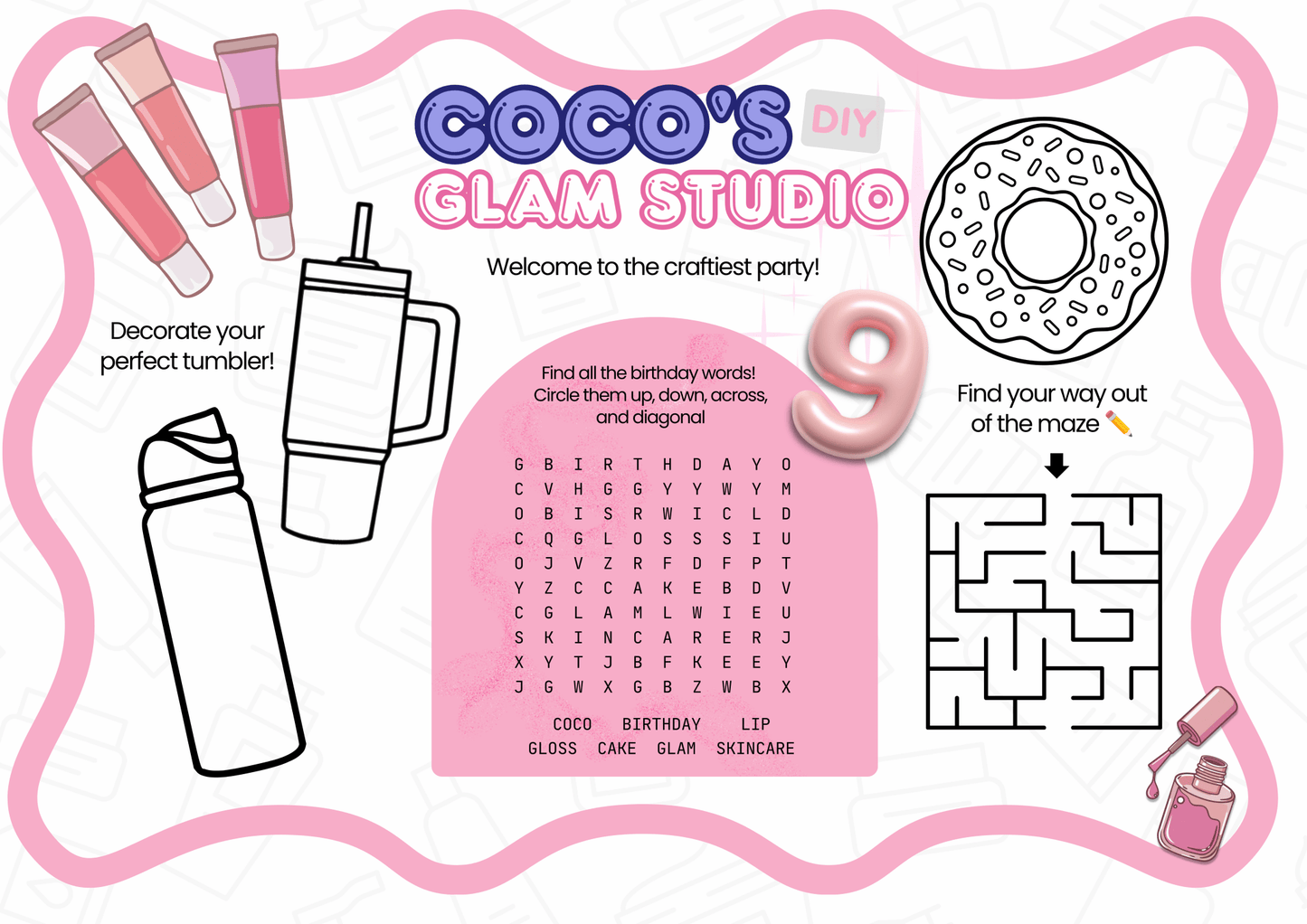 Chip & Activity Placemat - Party Perks