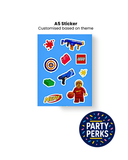 Personalised A5 sticker - Party Perks