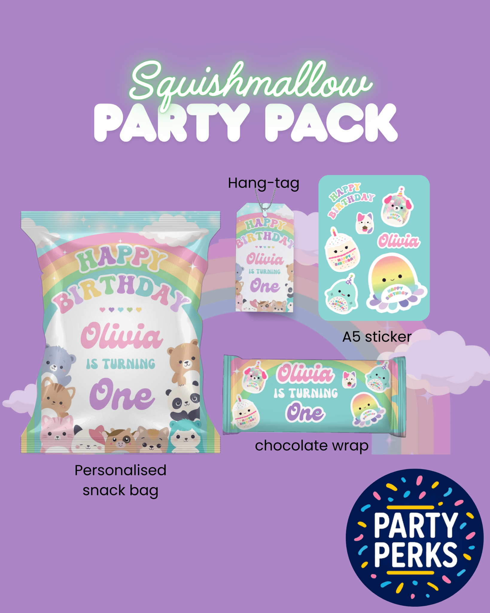 Personalised Themed Party Bag Bundle - Party Perks